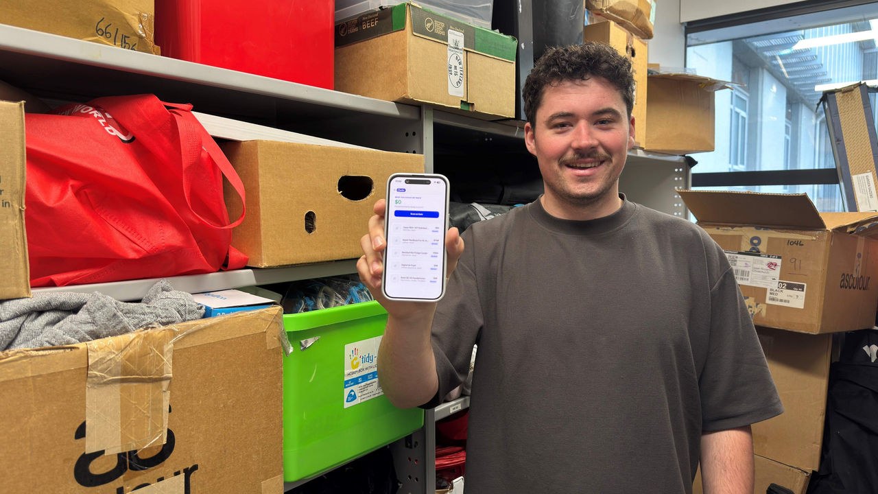 UC Civil Engineering student Zac Hemmings received the Momentum Student Entrepreneur Award for his start-up Cluttr.